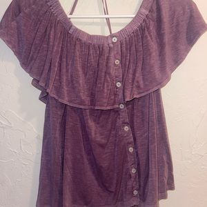 Purple Off the Shoulder Top